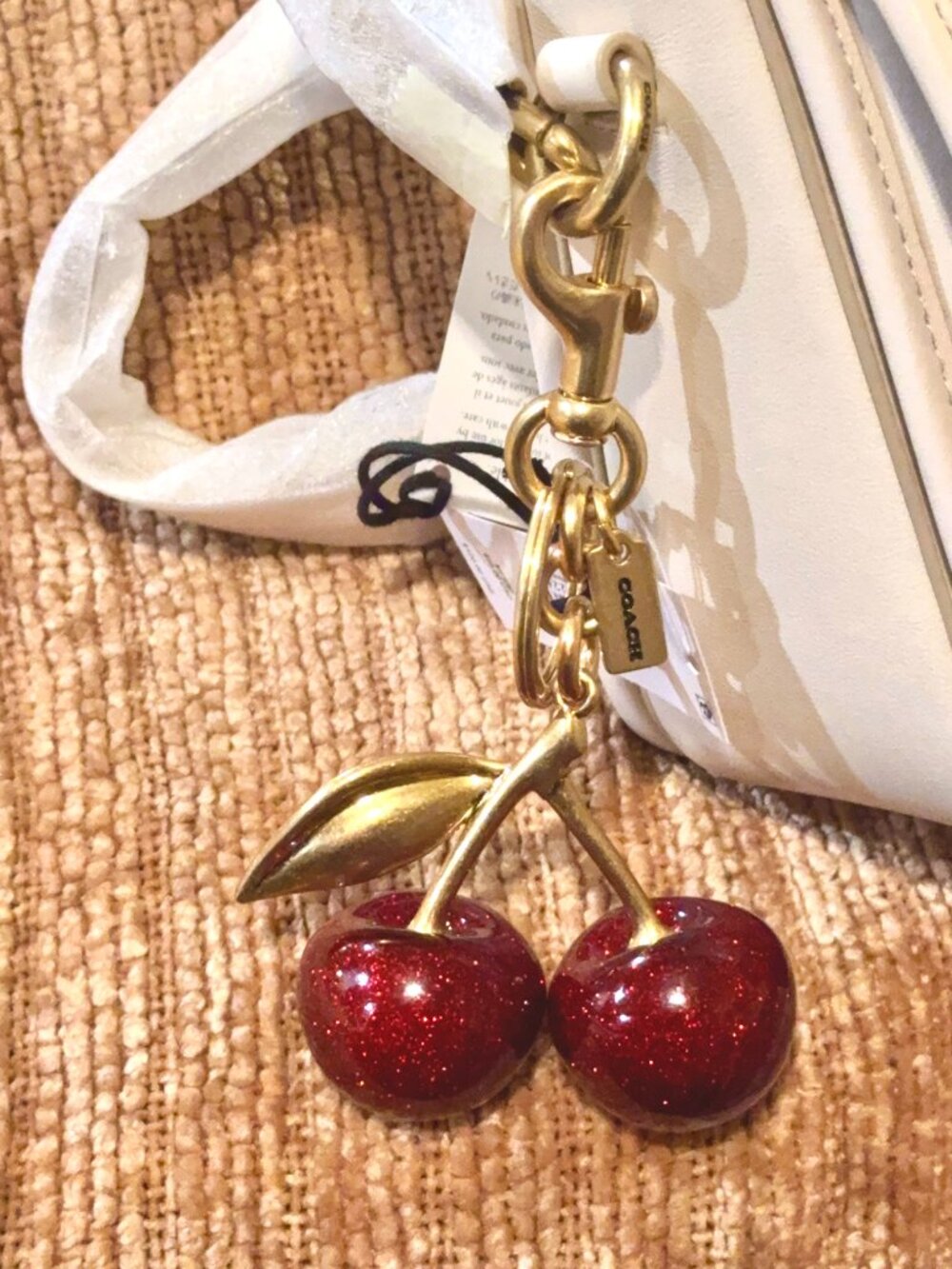 Coach Cherry Bag Charm NWOTs